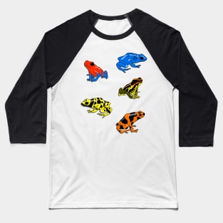 colorful poison frogs Baseball T-Shirt